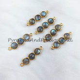 Labradorite Connector, Boho Gemstone Connectors, Wholesale Bulk Jewelry Supplies, 2.5cm Bracelet Connector, Sold By Piece